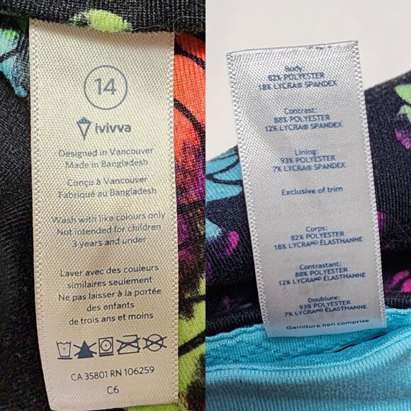 Ivivva Colorful Rose Floral Printed Luon Leggings - Picture 4 of 4